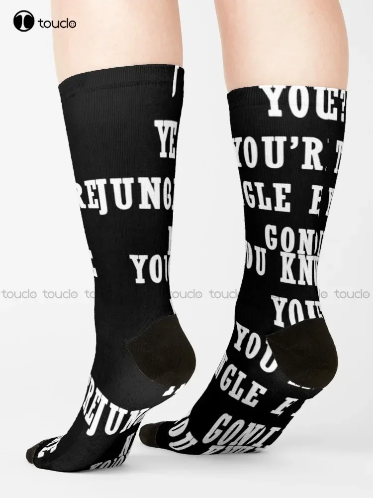 You Know Where You Are?  You’Re In The Jungle  Socks Colorful Socks Christmas Gift Unisex Adult Teen Youth Socks Custom