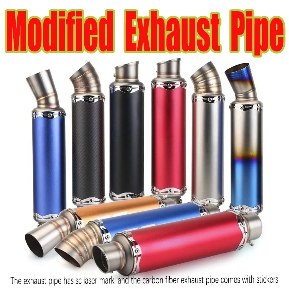 Universal 51mm Modified Motorcycle Exhaust Pipe Suitable for GSXR600 750 R1 R3 R6 ZX10R Ninja300 400 Z800 900 CBR300 600 FZ1