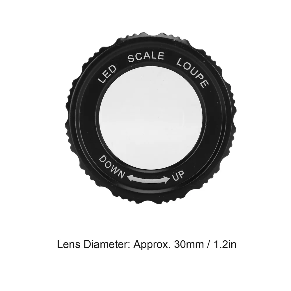 Professional 30X Optics Loupes LED Light Magnifying Glass Magnifier Jewelry