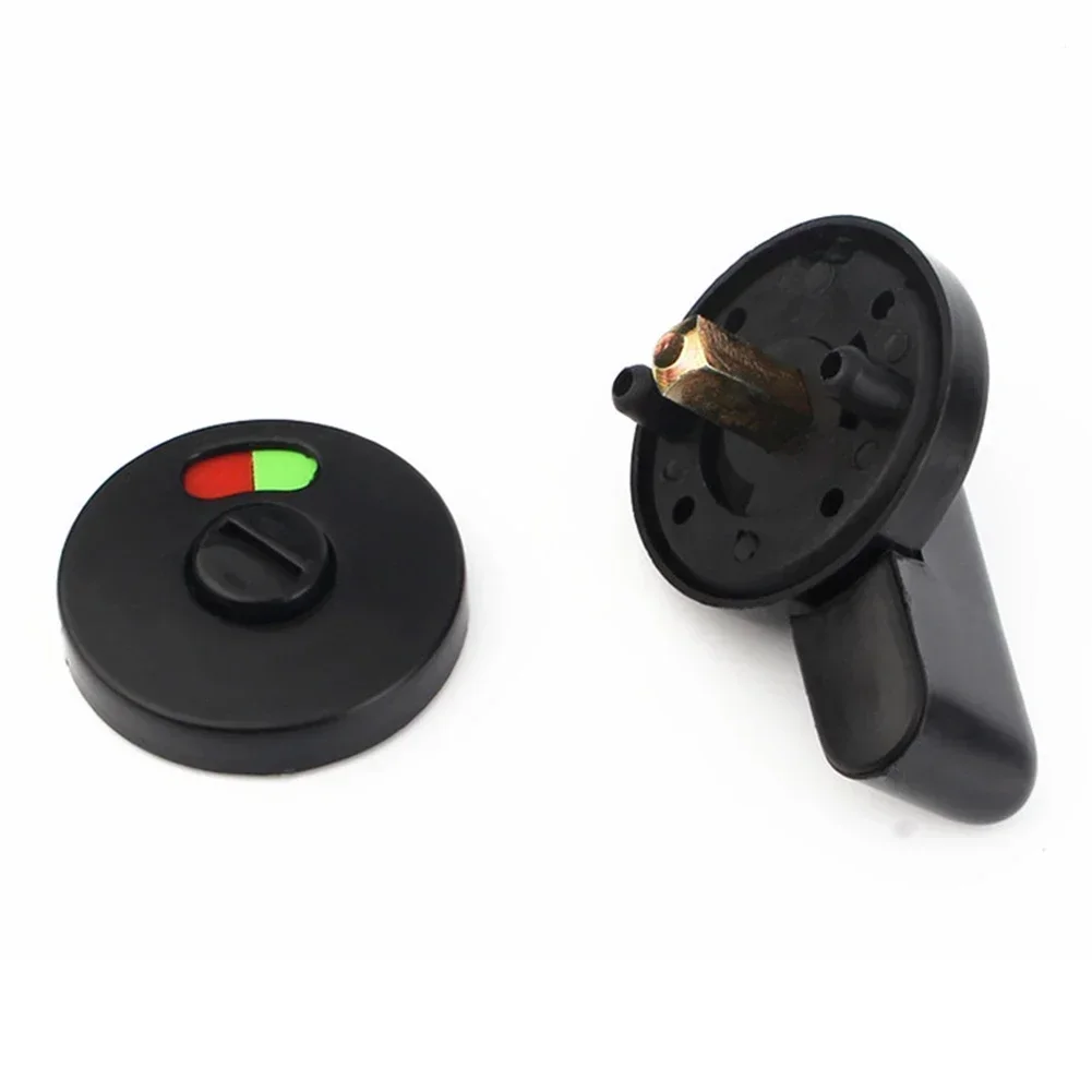 Black Privacy WC Plastic Latch Vacant Engaged Door Lock Toilet Shower Cubicles Bathroom Indicator Bolt Deadbolt Lock