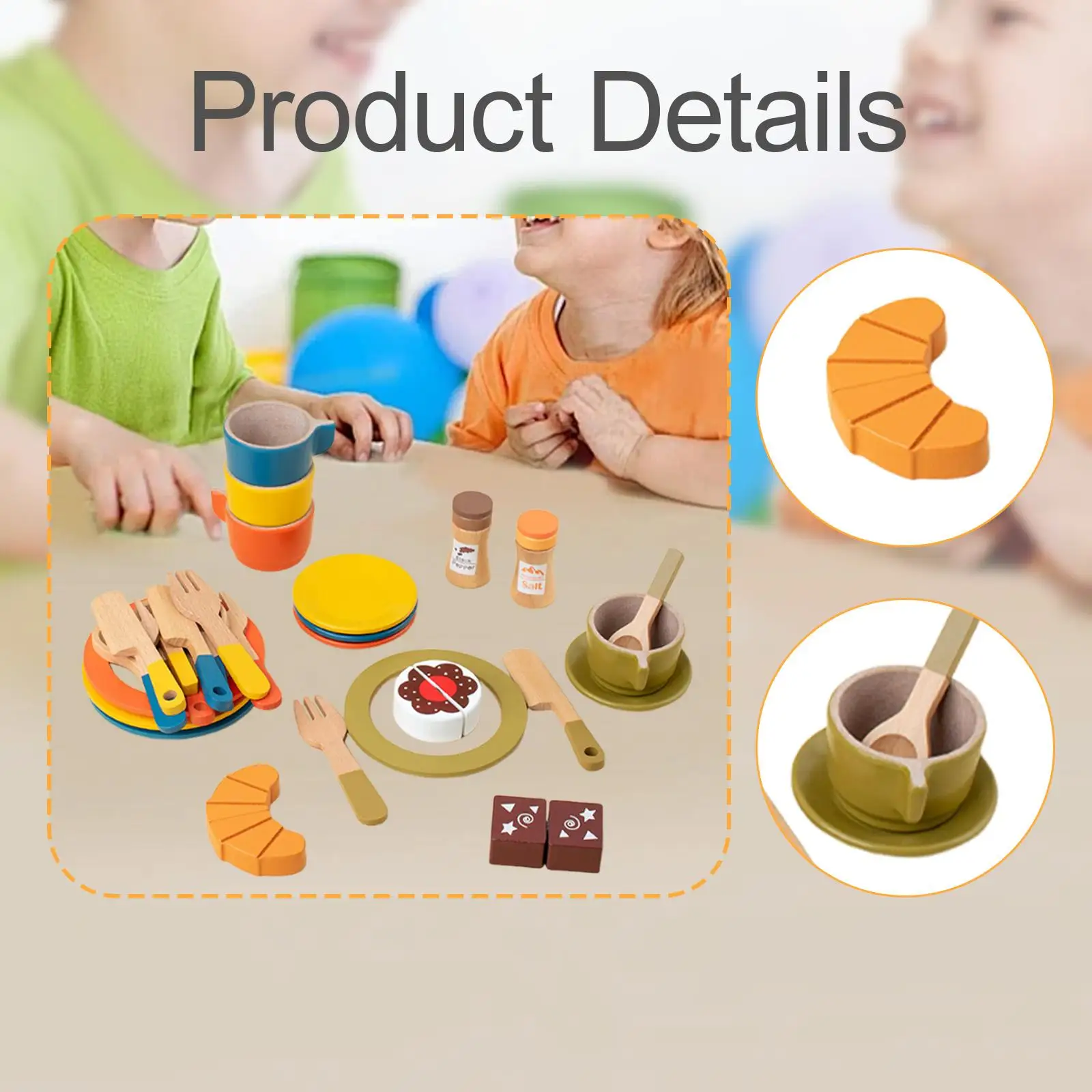 Platos y platos de madera para jugar, habilidades educativas para la vida, coordinación mano-ojo