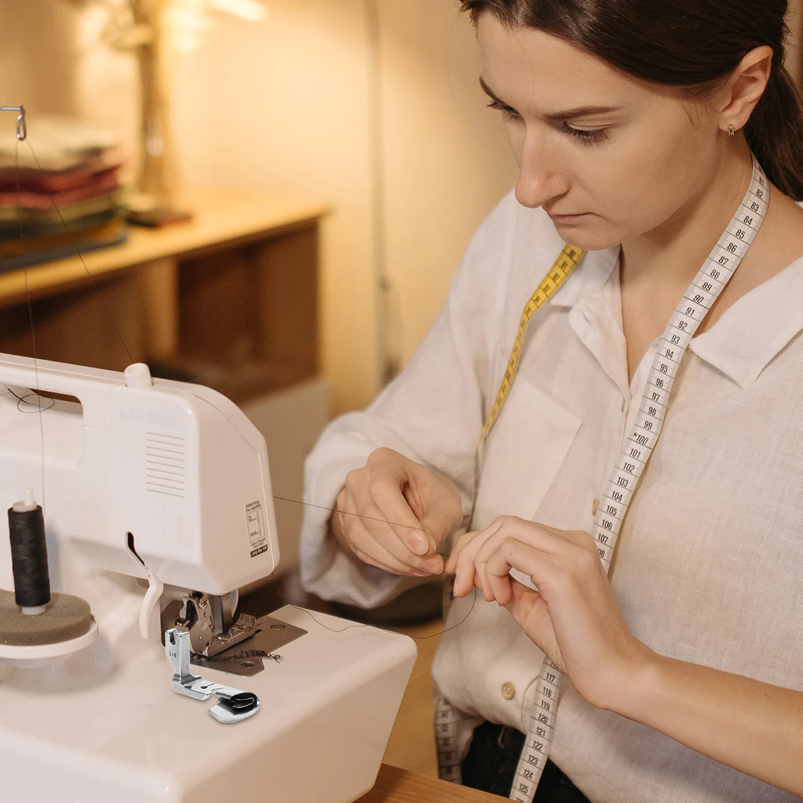 Arc-Shaped Hemmer Presser Foot For Sewing Machine Binding Attachment Folder Replacement Binder Accessory Edging Device Quilting