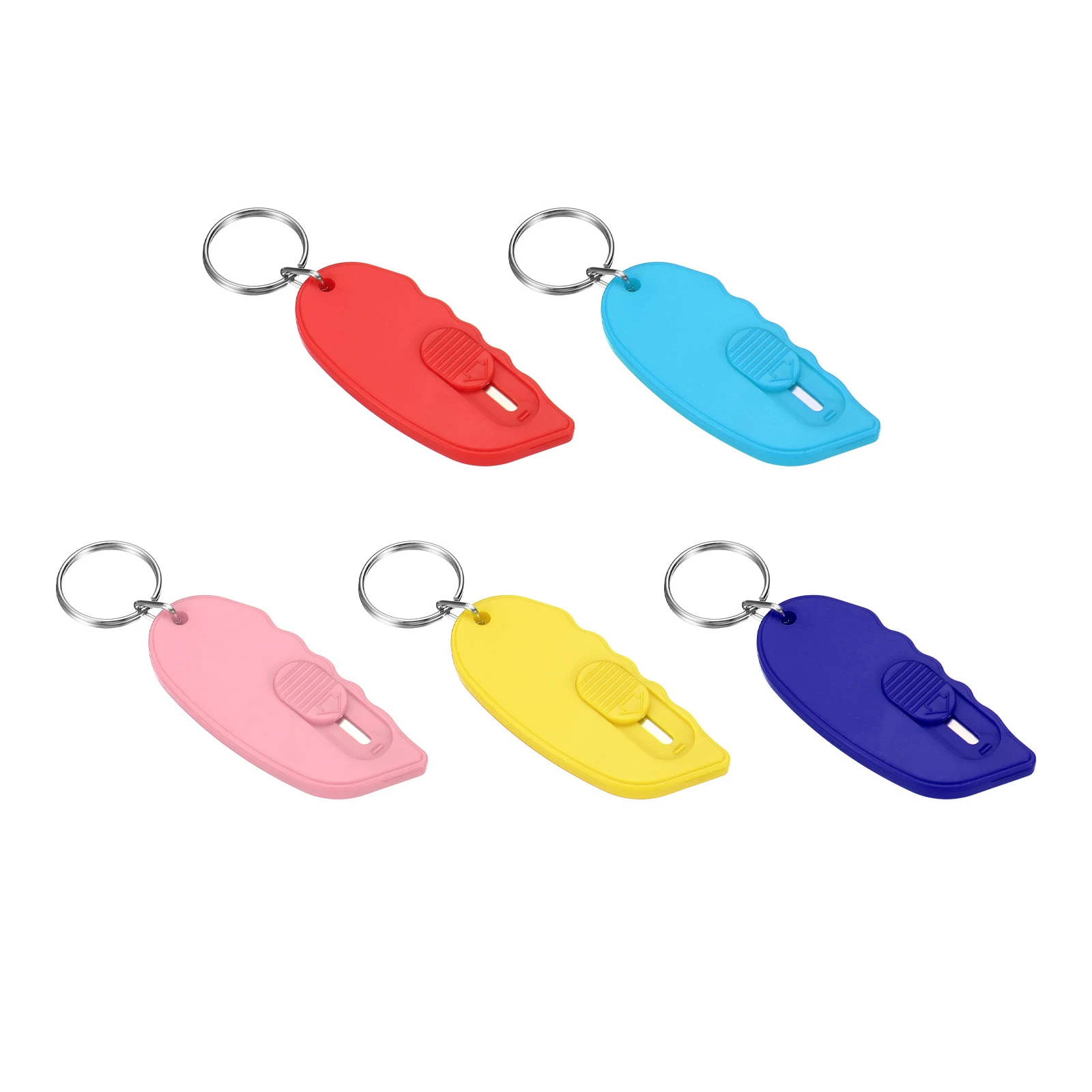 5Pcs 5 Colors Mini Portable Box Cutter Package Opener Small Utility Office Letter Opener for Box Envelope Open Paper Cutting DIY