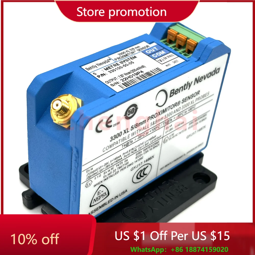 

Датчик приближения Bently Nevada 3300XL 330100-50-05 330100-51-00 330100-90-00 330100-90-01 Датчик приближения/преобразователь