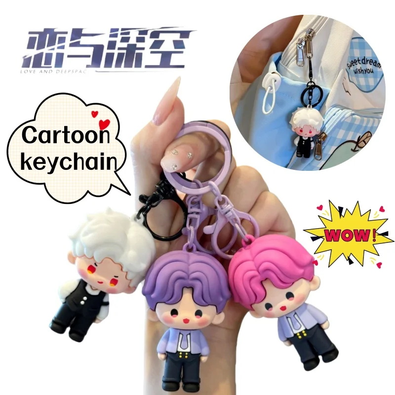 

Новый брелок-подвеска Love and Deepspace Rafayel Sylus с яркими цветами, креативный, индивидуальный, анимационный, мультяшный, для школьной сумки