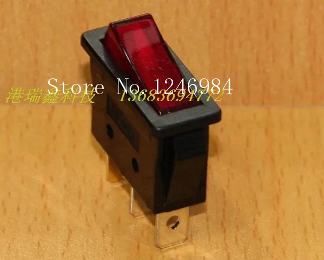 [SA]Power switch HIGHLY HIGHLY red illuminated rocker R11-3BL long flat rocker switch R11-00--100PCS/LOT