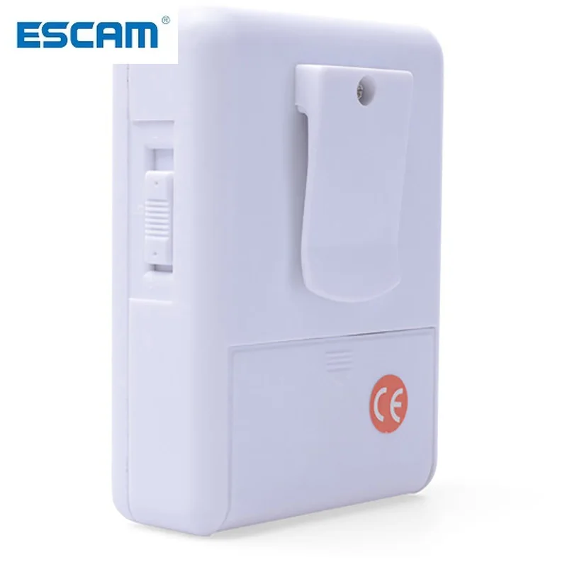 ESCAM sem fio infravermelho alarme campainha da porta garagem patrulha sistema de garagem sensor movimento 2 transmissor com 1 receptor