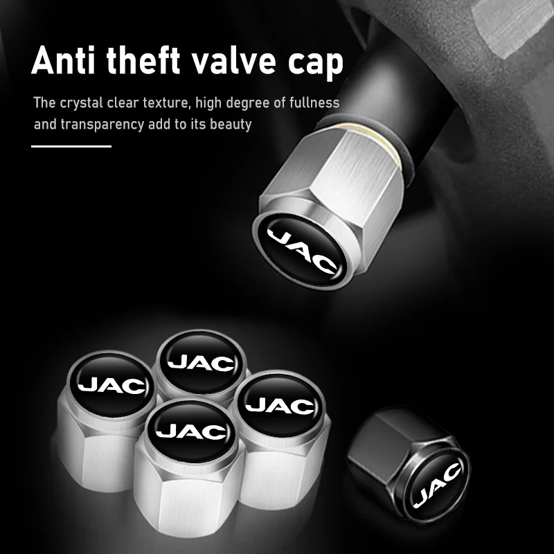 Tampa de Válvula de Pneu para Carro, à Prova de Poeira e Água, para JAC J3 J2 S5 A5 J5 J6 J4 Vapour S2 T8 Board Refine
