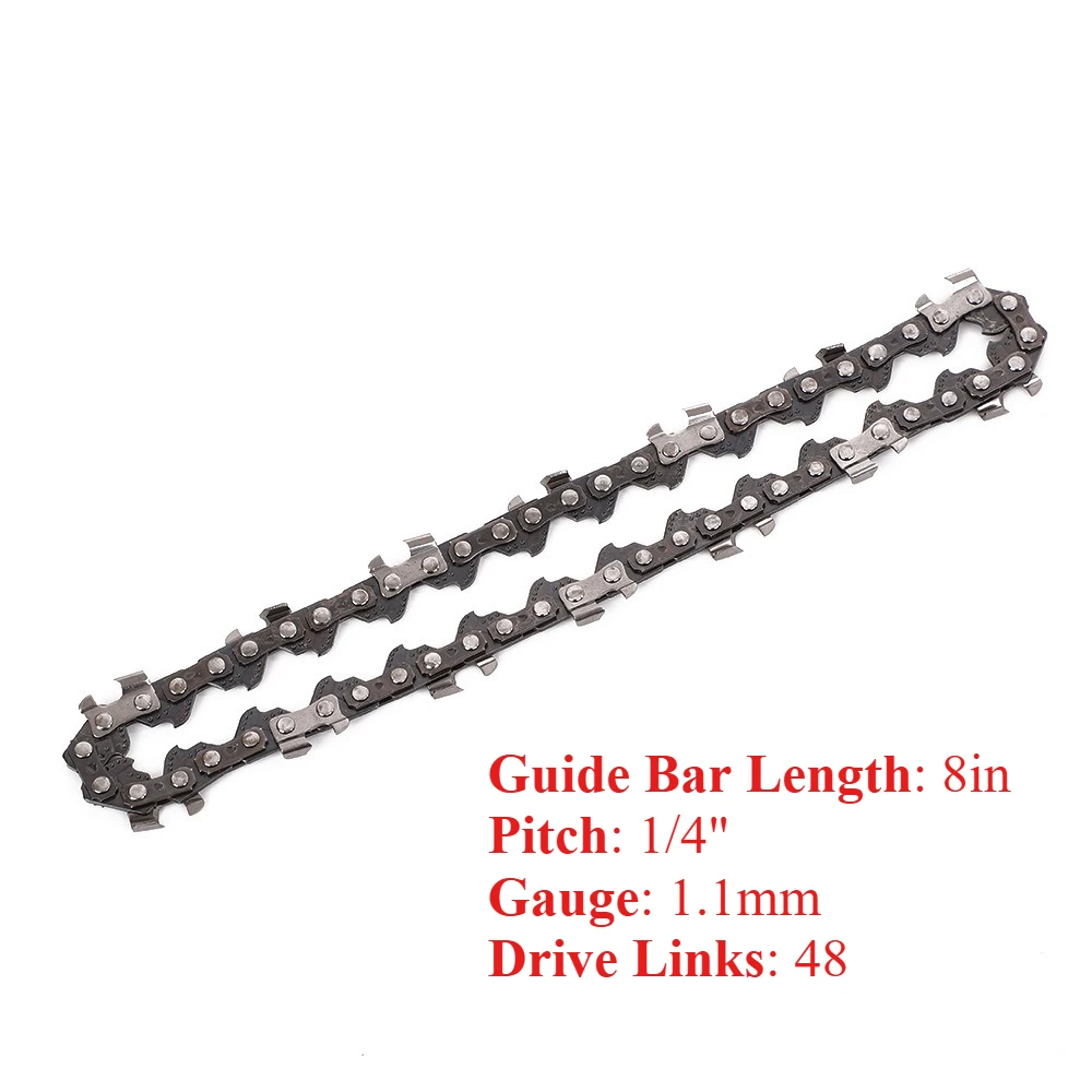 4/6/8/12Inch Electric Chainsaw Chain 1/4' Pitch 0.043' Gauge 28/36/45/47/48DL Manganese Steel for Electric Chainsaw Parts