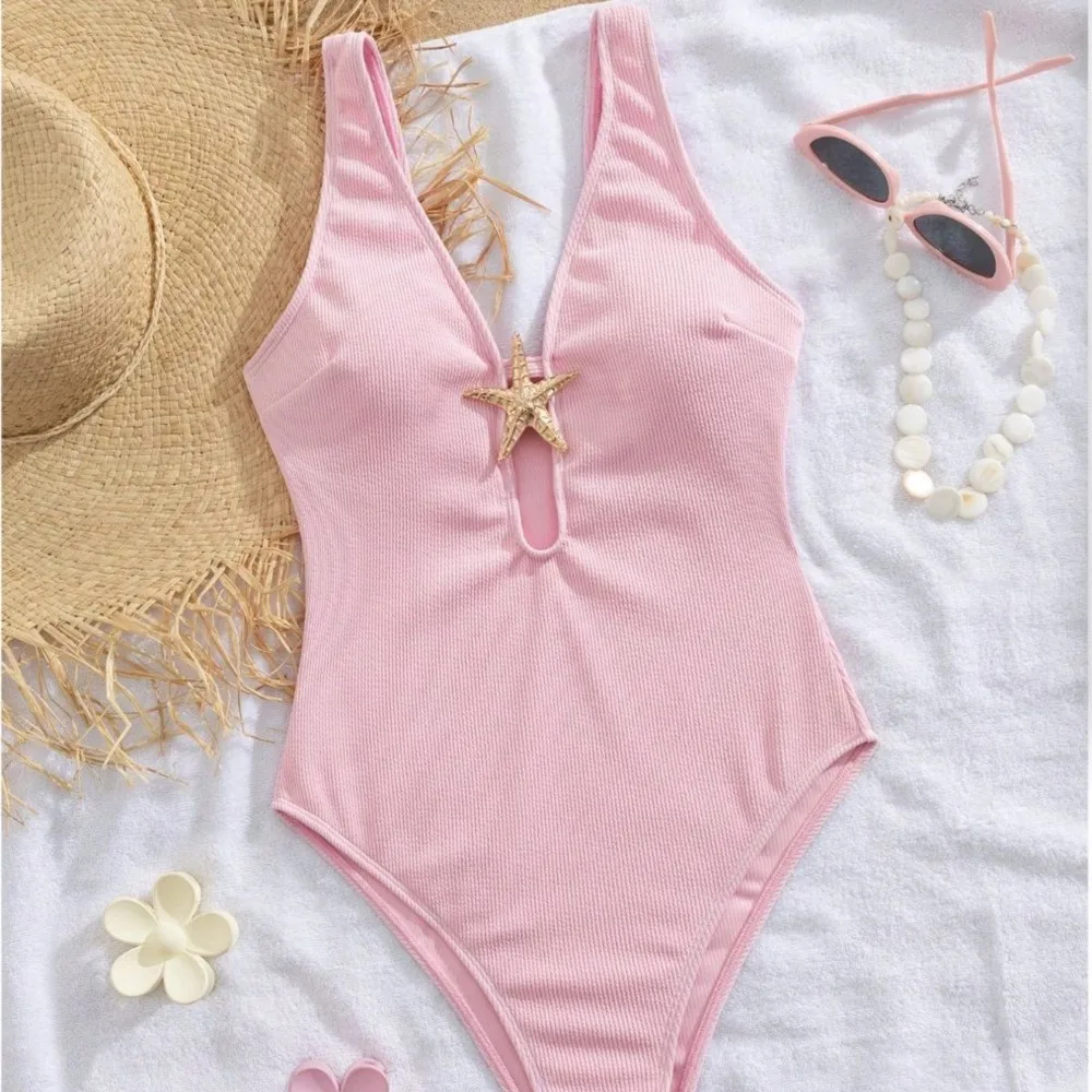 New Sexy Beachwear Swimsuit For Women Bodysuits Swimsuit Solid Color Bodycon sleeveless Vacation Simple Style Temperament Trendy