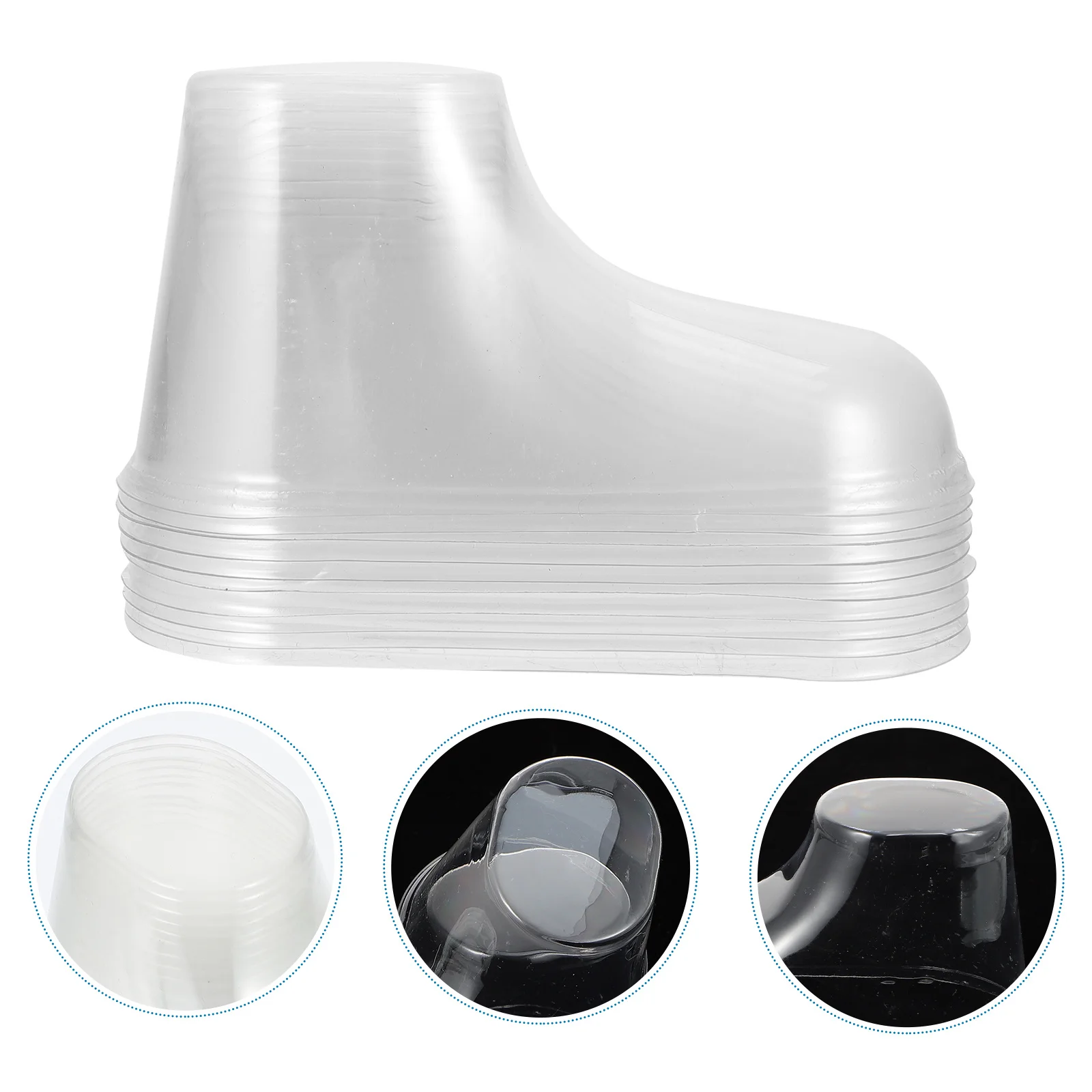 10Pcs Transparent Baby Füße Display Schuh Unterstützt Langlebig Klar Kleinkind Schuh Halter Socke Booties Organizer Praktische