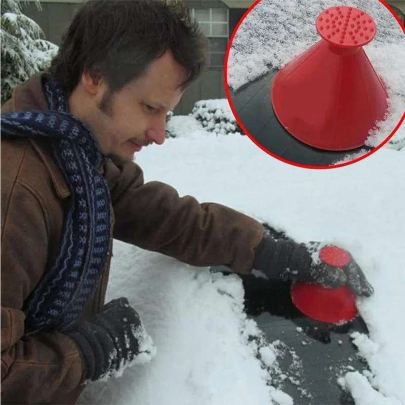 Multi-function Car Snow Remover Oil Refueling Funnel Windshield Shovel Defrosting Deicing Cars Winter Ice Scraper