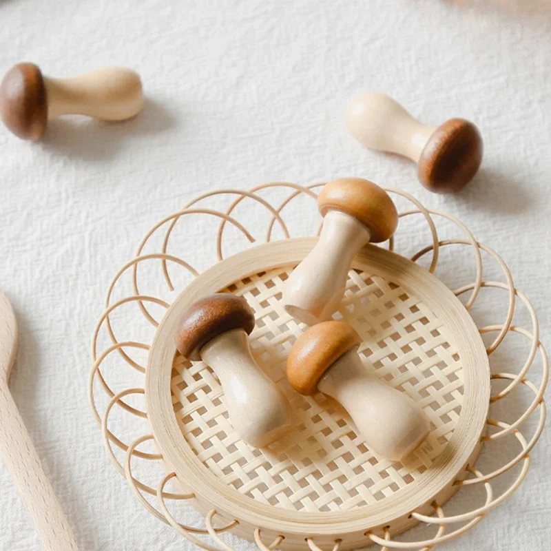 Japanese Natural Wooden Mushroom Shape Chopstick Holder Kitchen Dining Table Decoration Chopstick Rest Spoon Fork Knife Holder #