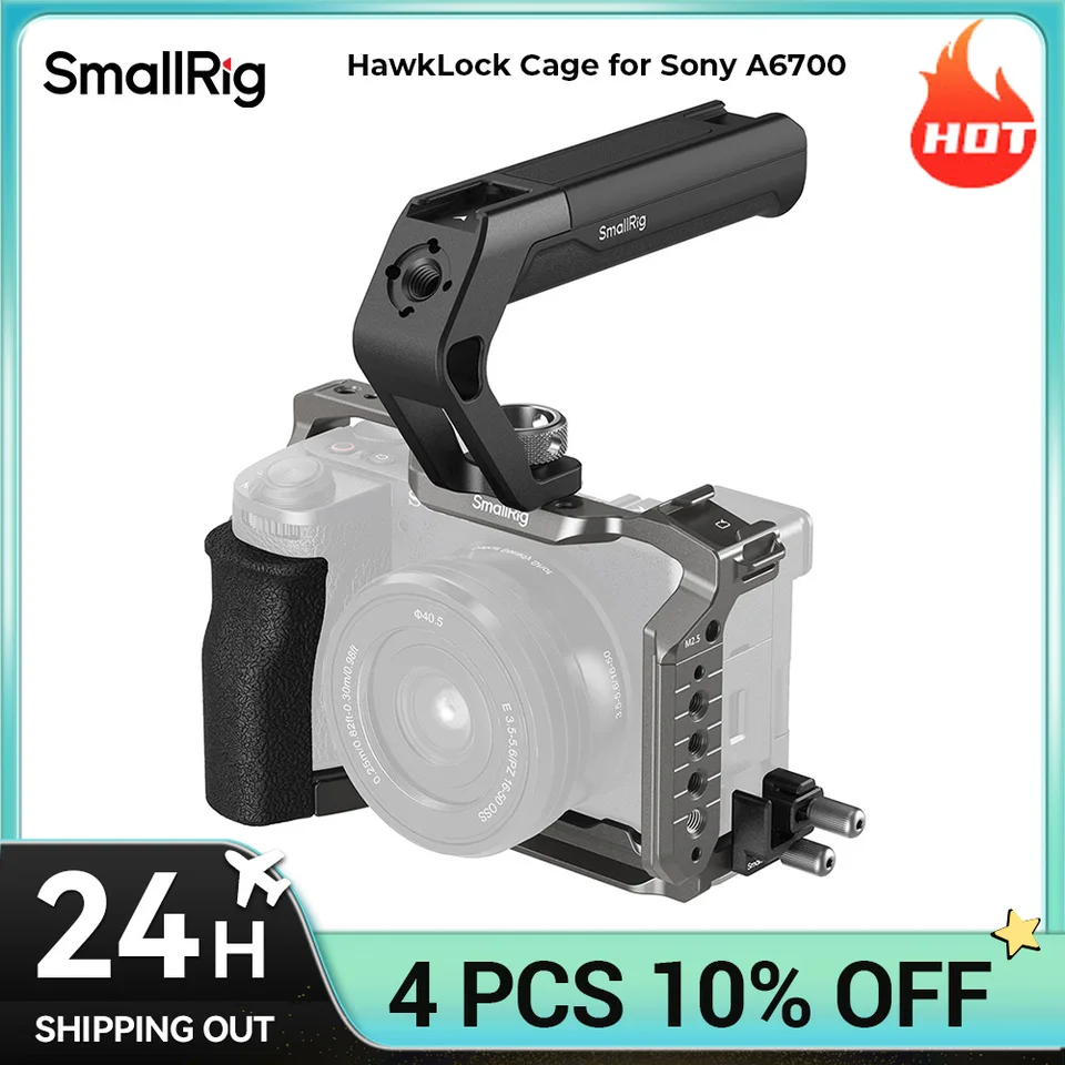 SmallRig HawkLock クイックリリースケージキット Sony A6700 用、複数