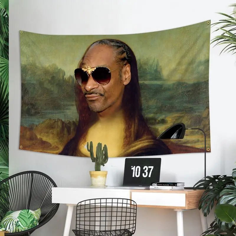 VIKAMA Funny Pop Art Tapestry Classical Painting Parody Sunglasses Meme Wall Hanging Poster for Bedroom Dorm Room Decor