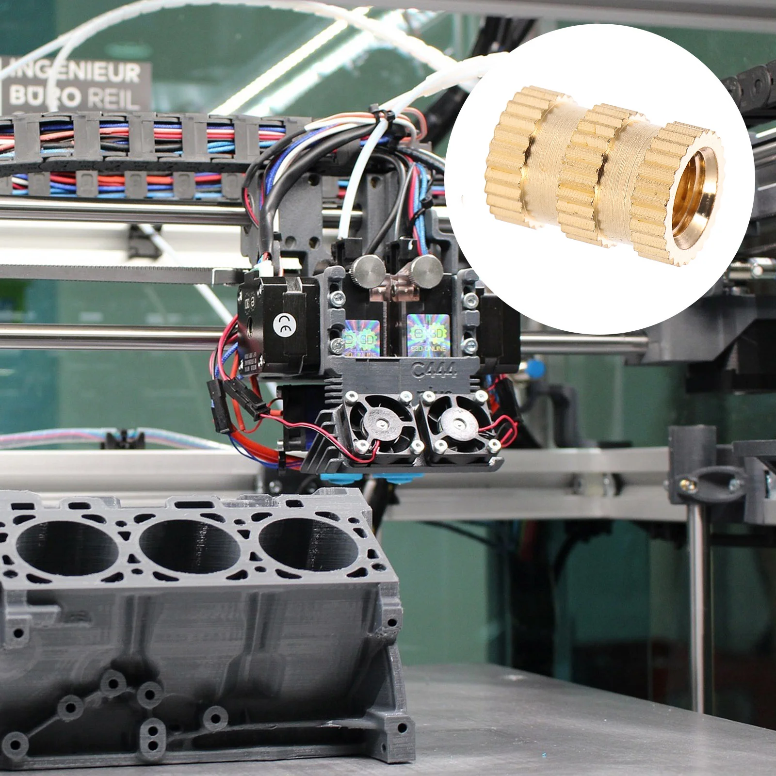 

20Pcs 7x10mm Brass Threaded Insert Heat Set Insert Female Thread Long Lasting Use for 3D Printers and Injection Molding