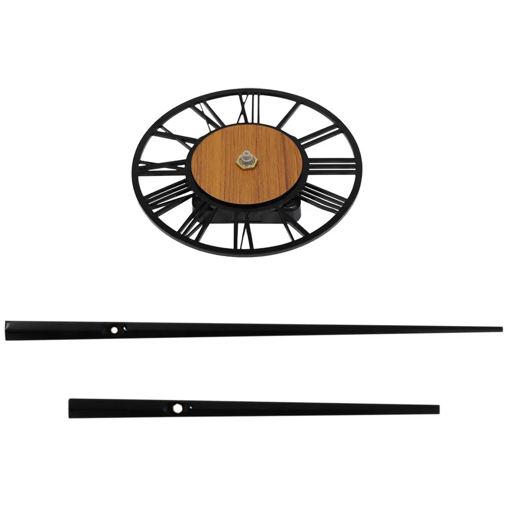 

1Set Wood Grain Wall Clock Movement Replacement DIY Kit Operated Silent Roman Numerals for Clock Repair Repair