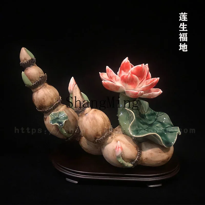 SM Feng Shui Lucky Home Furnishing Living Room TV Cabinet Decorations Lotus Root Ornaments House Moving New Home