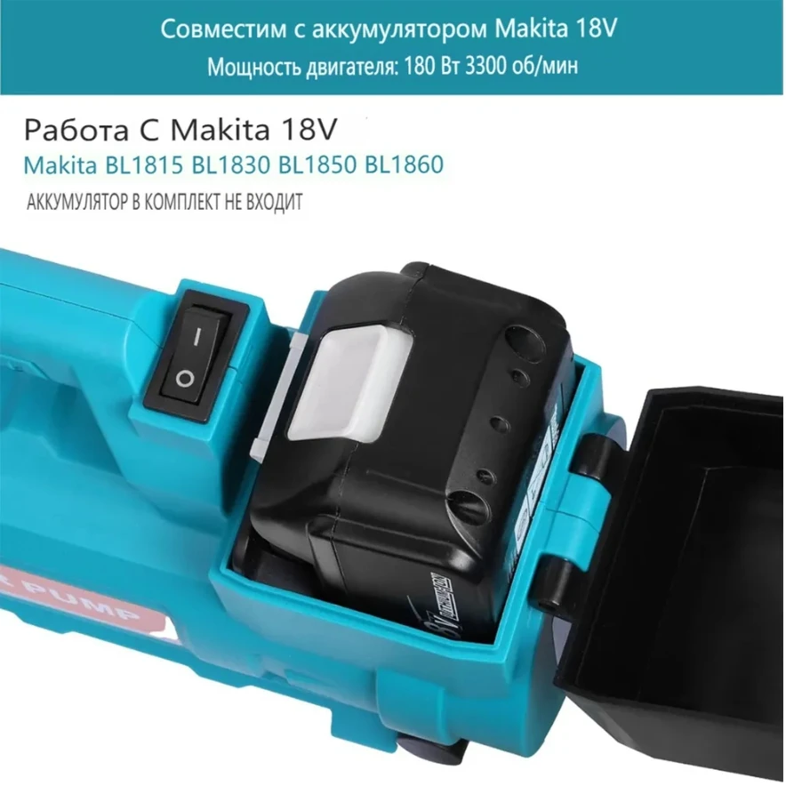 Cordless Transfer Pump for Makita 18V Battery(No Battery)Portable Self-priming Water Pump, Electric Utility Pump for Garden