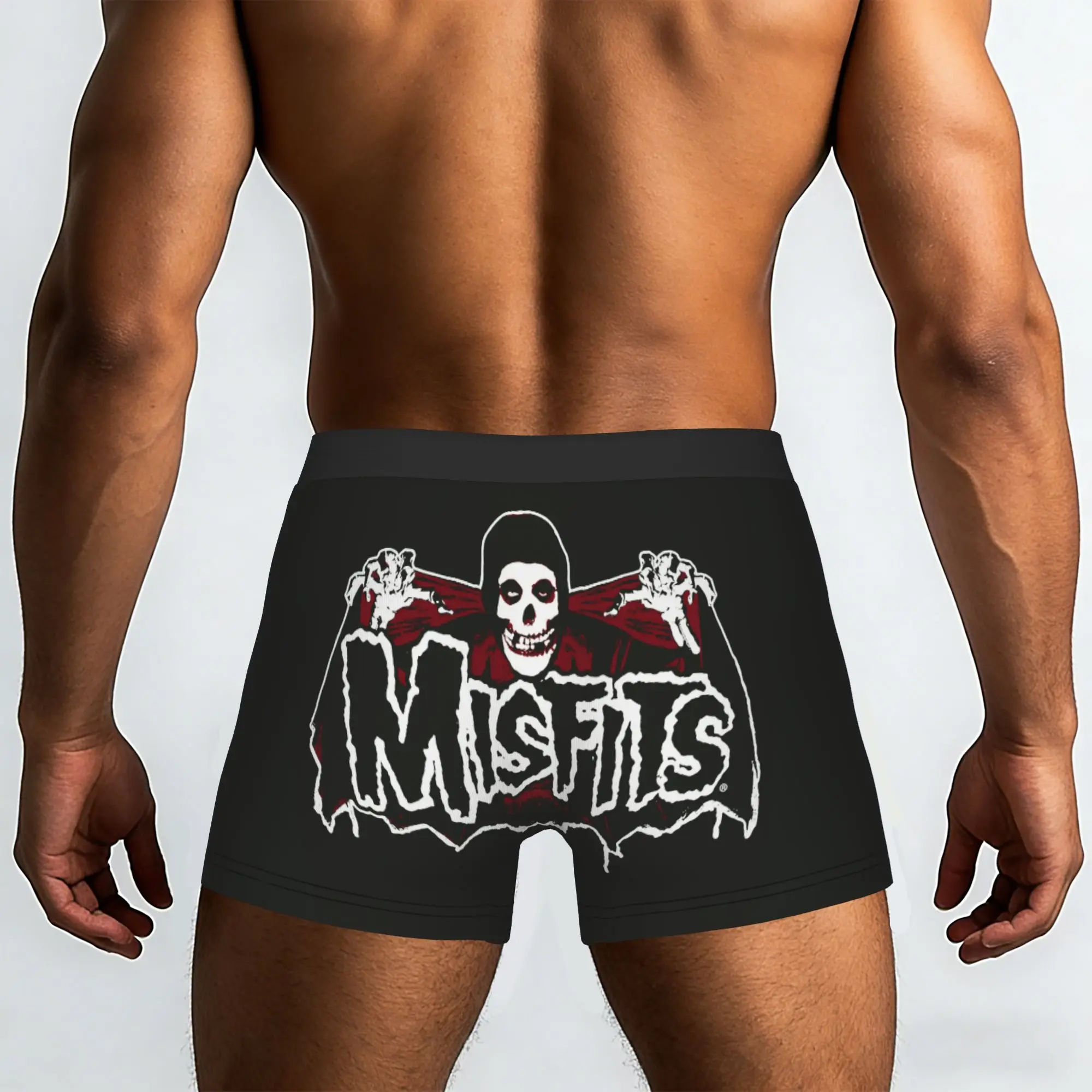 Custom Batfiend Skull And Wings Underwear Men Breathable Heavy Metal Boxer Briefs Shorts Panties Soft Underpants For Male
