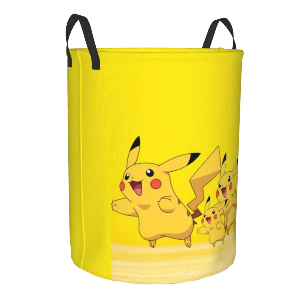 Custom P-Pikachus Cartoon Laundry Hamper Large Clothes Storage Basket Toys Bin Organizer for Nursery