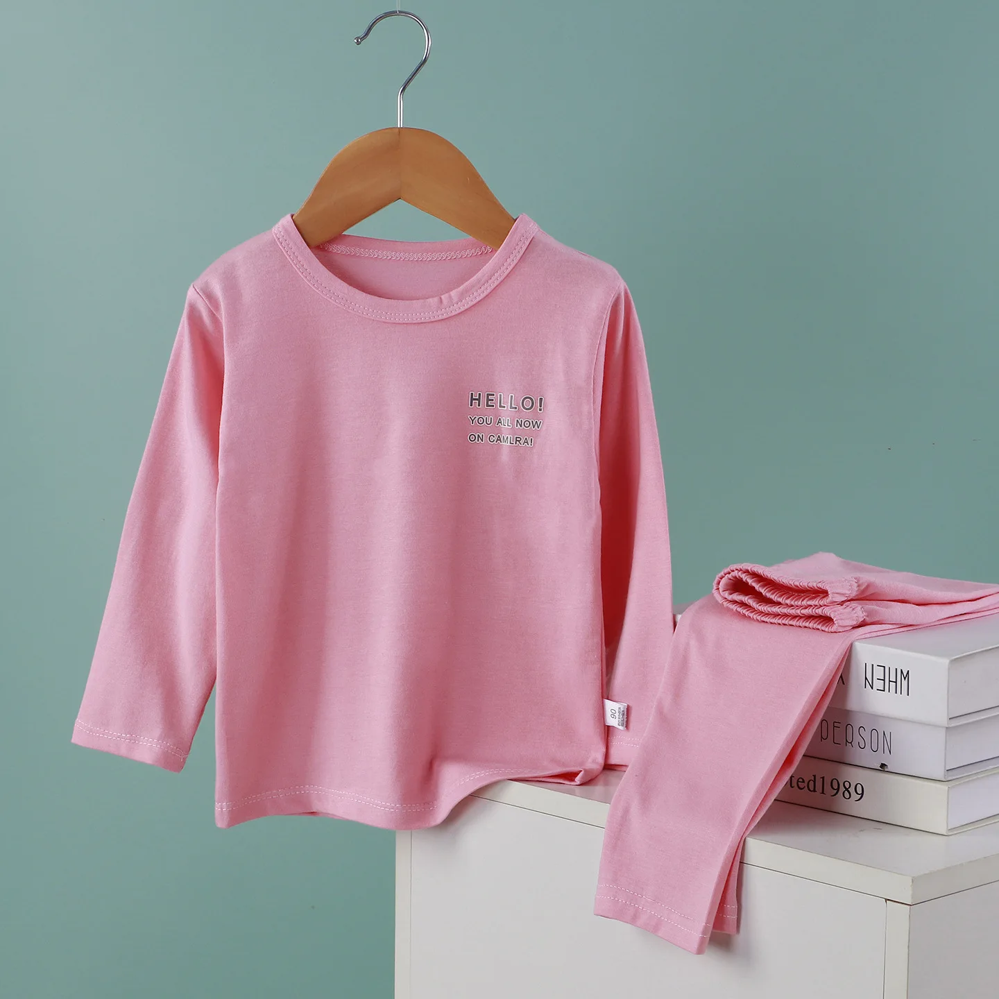 Kinder Winter-Herbst-Sets Langarm-Baby-Warm-Oberteile Lange Hosen Hauskleidung Jungen und Mädchen Zweiteilige Sets zum Tragen drinnen – Detail 6