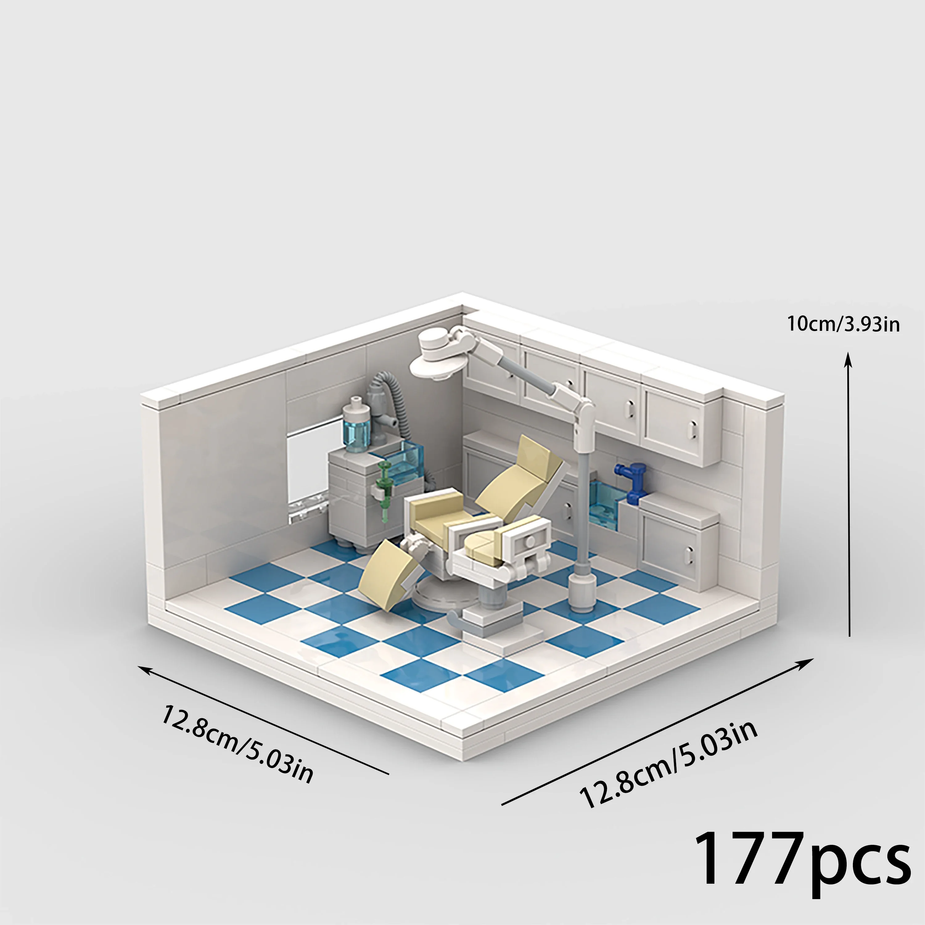 Clínica dentária moc compatível com blocos de brinquedo de construção de quebra-cabeça infantil LEGO