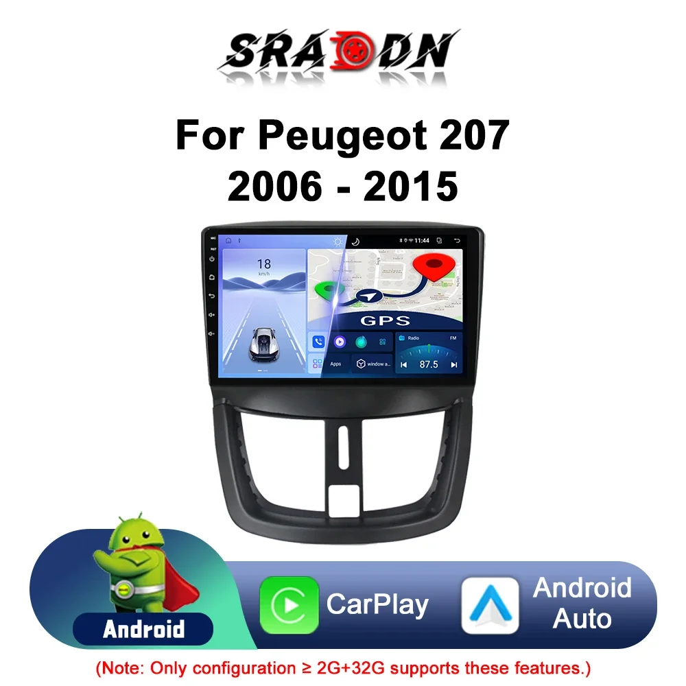 

Для PEUGEOT 207 CC 207CC 2006 2007 2008 2009 2010 2011 2012 2013 2014 2015 Android Car Radio Автомобильный мультимедийный видеоплеер GPS-навигация Carplay Сенсорный экран Авто Стерео