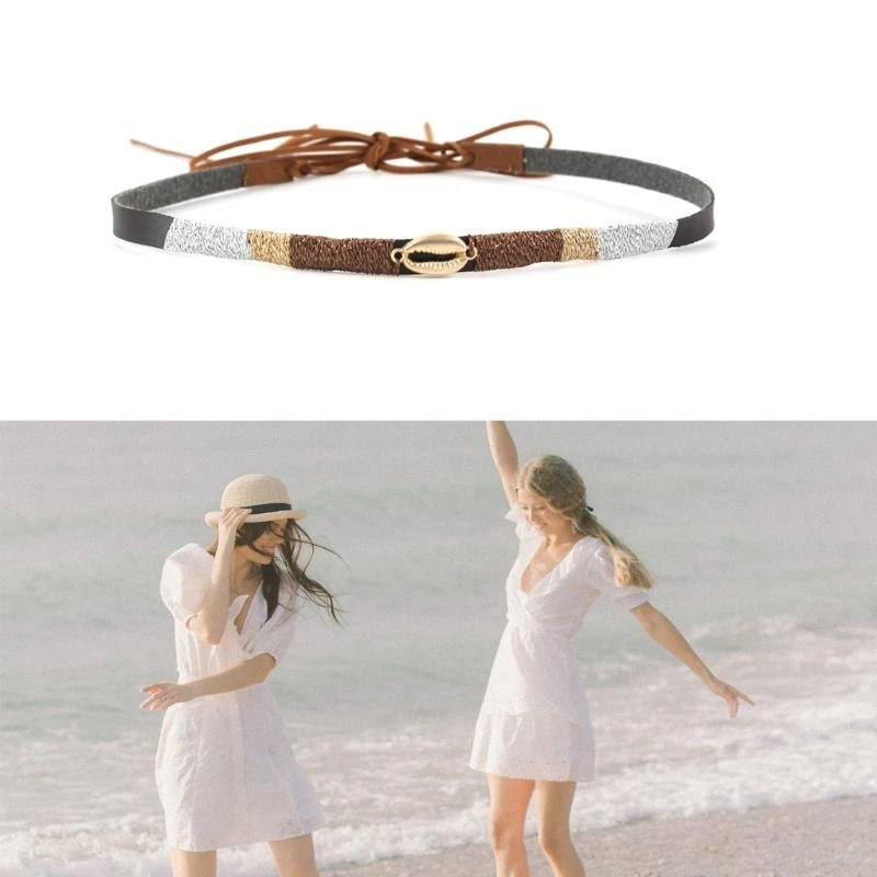 49MF Multiple Functional Decorative Hat Strap for Adult Kids Bohemian Hat Rope for Travel Straw Weaving Hat Cowboy Hat