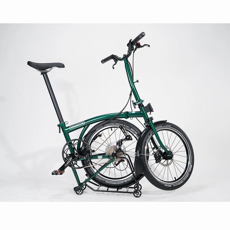 CRANSTON D10 20INCH 9SPEED Tri-Folding Chromium Molybdenum Steel Foldable Bike 9 Speed  Hydraulic Disc Brake Folding Bicycle