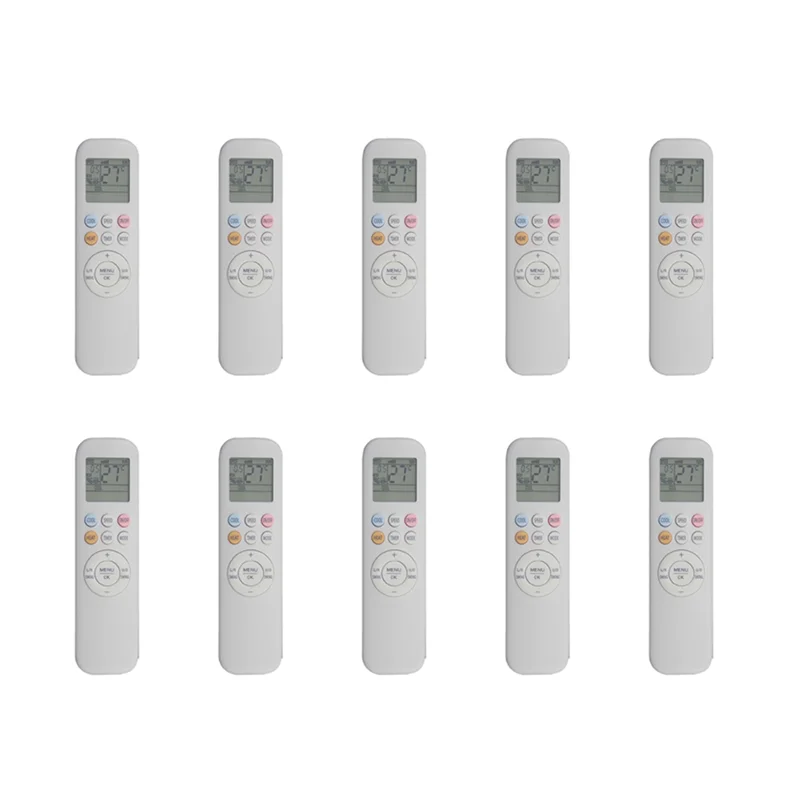 

10X New YKR-T/011E Remote Control Replacement For AUX Air Conditioner Remote Control ,White-New