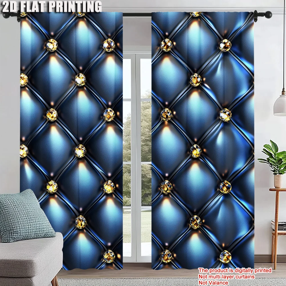 

2Pcs Chic Nordic Inspired Window Curtains Rod Pocket Design For Easy Hanging Polyester Material Perfect For Bedroom Living Room