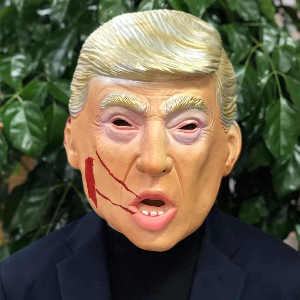 

2024 Trump President Mask Cosplay Presidential Candidate Latex Helmet Halloween Carnival Masques Party Costumes Props Gifts