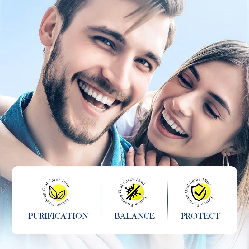18ML Lemon Oral Fresh Mouth Spray Fresh Breath Eliminate Bad Breath Spray Deodorant Persistent Protable Fragrance No Alcohol