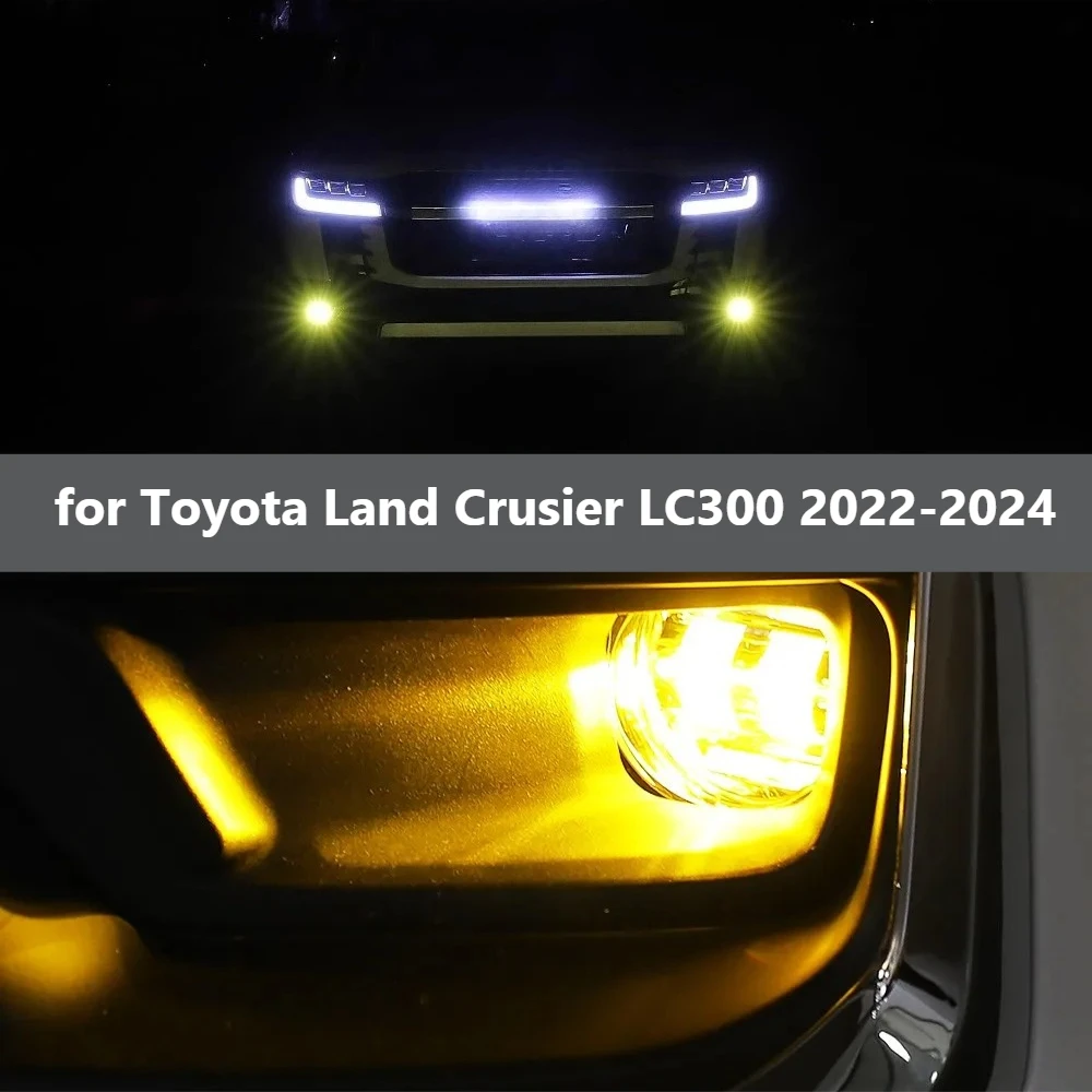 

Передние противотуманные фары Golden Eye LED с дневными ходовыми огнями (дальний/ближний свет) для Toyota Land Cruiser LC300 2022 2023 2024