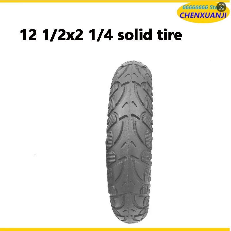 12 1/2X2 1/4 Solid Tire 12 1/2*2 1/4 12 Inch Tyre for Electric Vehicle Electric Scooter E-bike Non- Inflatable Explosion-proof