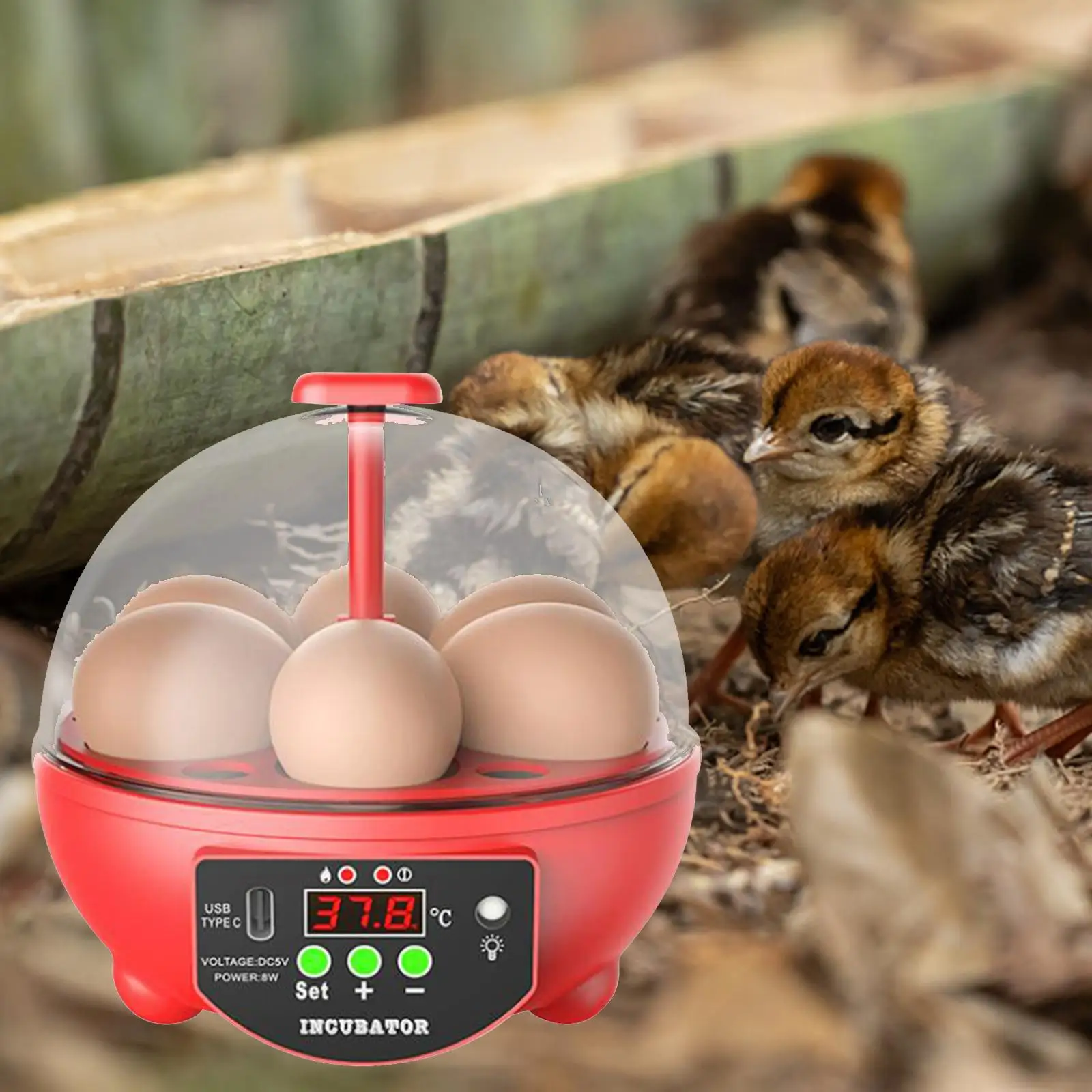 USB Egg Incubator Manual LED Display Chick Incubator Hatcher Machine for Goose