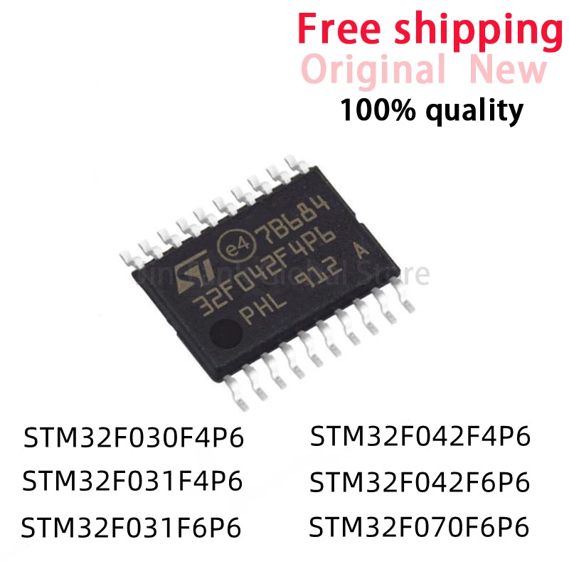 

(10 Stück) 100% neu stm32f030f4p6 stm32f031f4p6 stm32f031f6p6 stm32f042f4p6 stm32f042f6p6 stm32f070f6p6 TSSOP-20 chipsatz