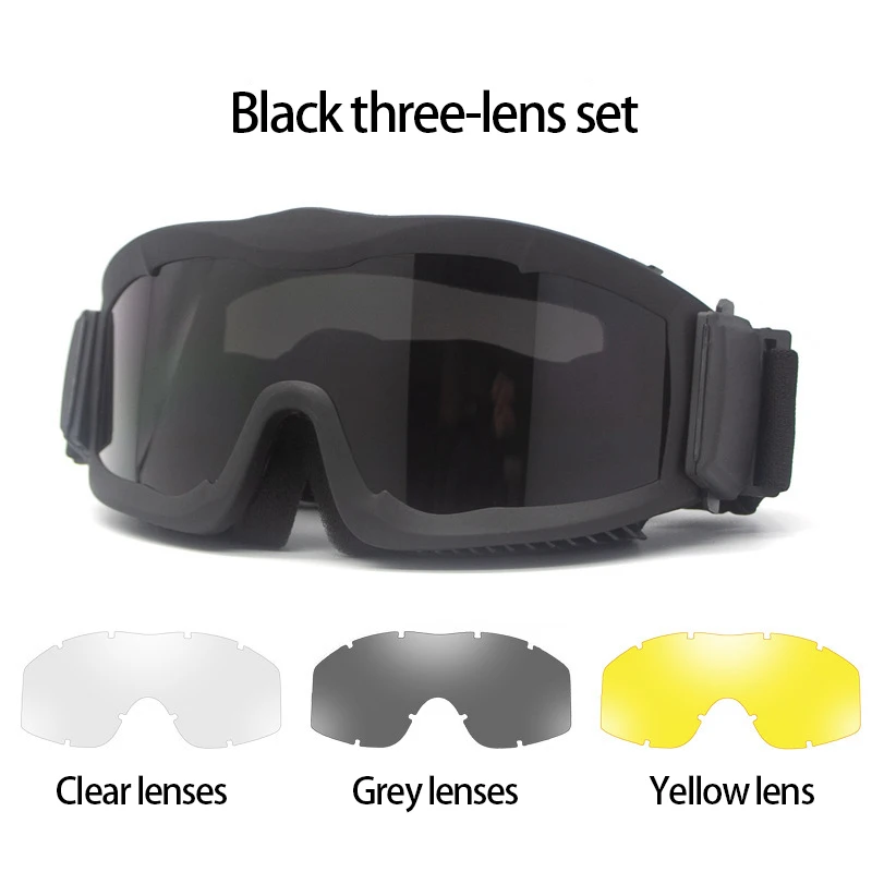 Sports tactical goggles Outdoor full frame army fan explosion-proof bulletproof glasses CS military version windproof goggles