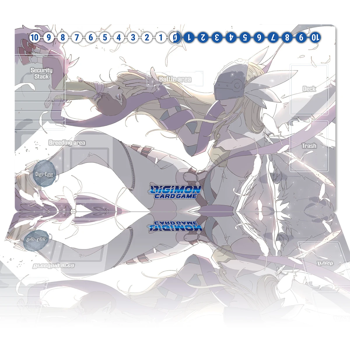 Digimon Playmat Angewomon Yagami DTCG CCG Board Game Trading Card Game Mat Anime Mouse Pad Desk Mat Gaming Accessories Zones Bag