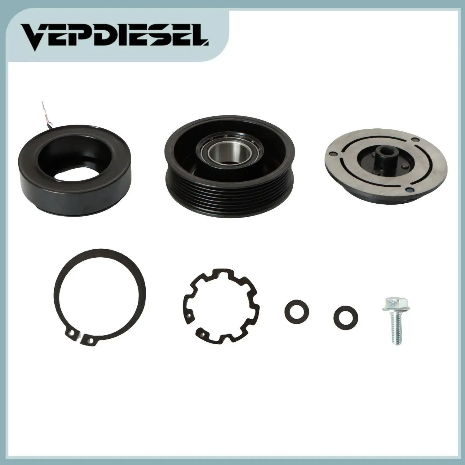 

1 комплект сцепления компрессора переменного тока VEPDIESEL 1777 88410-04060 88410-04061 88410-04062 для 2005-2015 Toyota Tacoma 2.7L и 4.0L