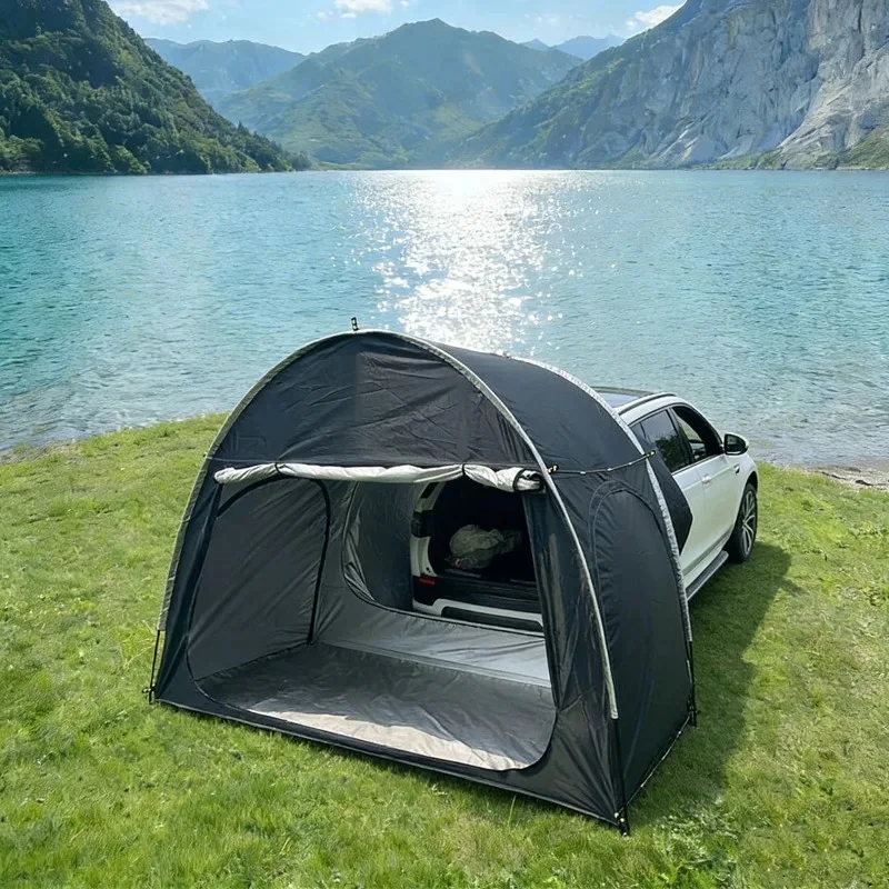 Heavy Duty Outdoor Car Tail Awning Tent for Camping Road Trips Easy Setup Portable Shade Shelter Fits Most SUVs Hatchbacks and R
