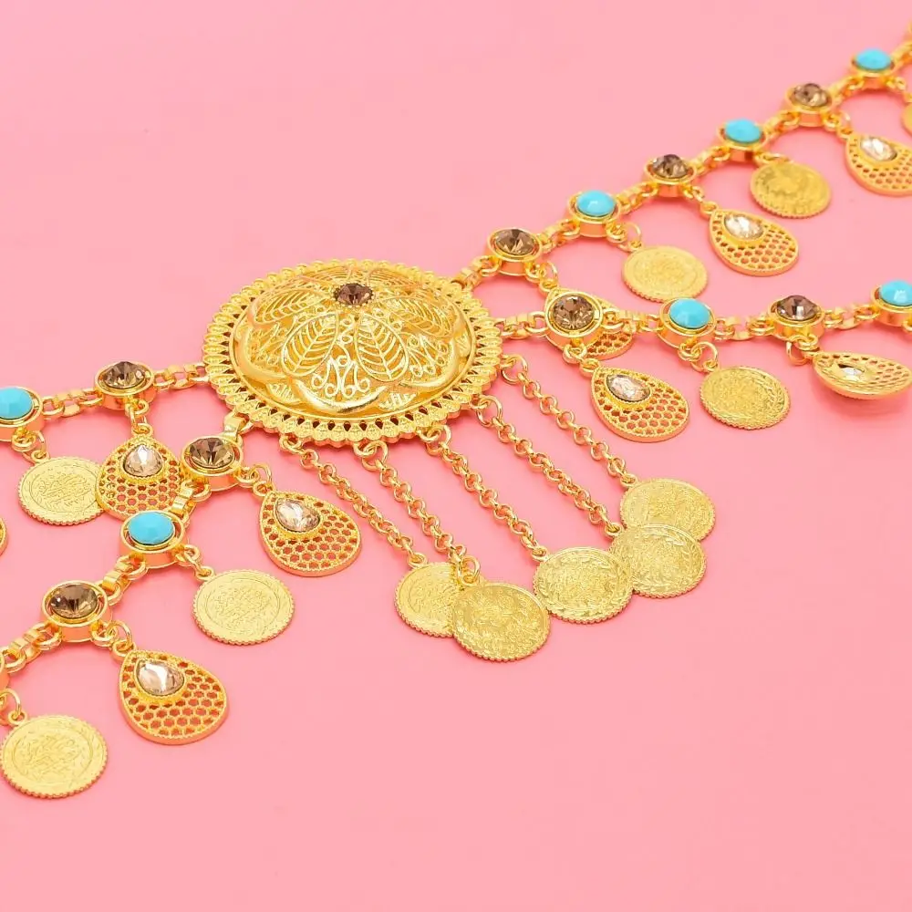 Coins Bead Ethnic Style Metal Belt Unique All-match Beach Body Chain Women Waist Chain Tassel Dai Style Belts Female