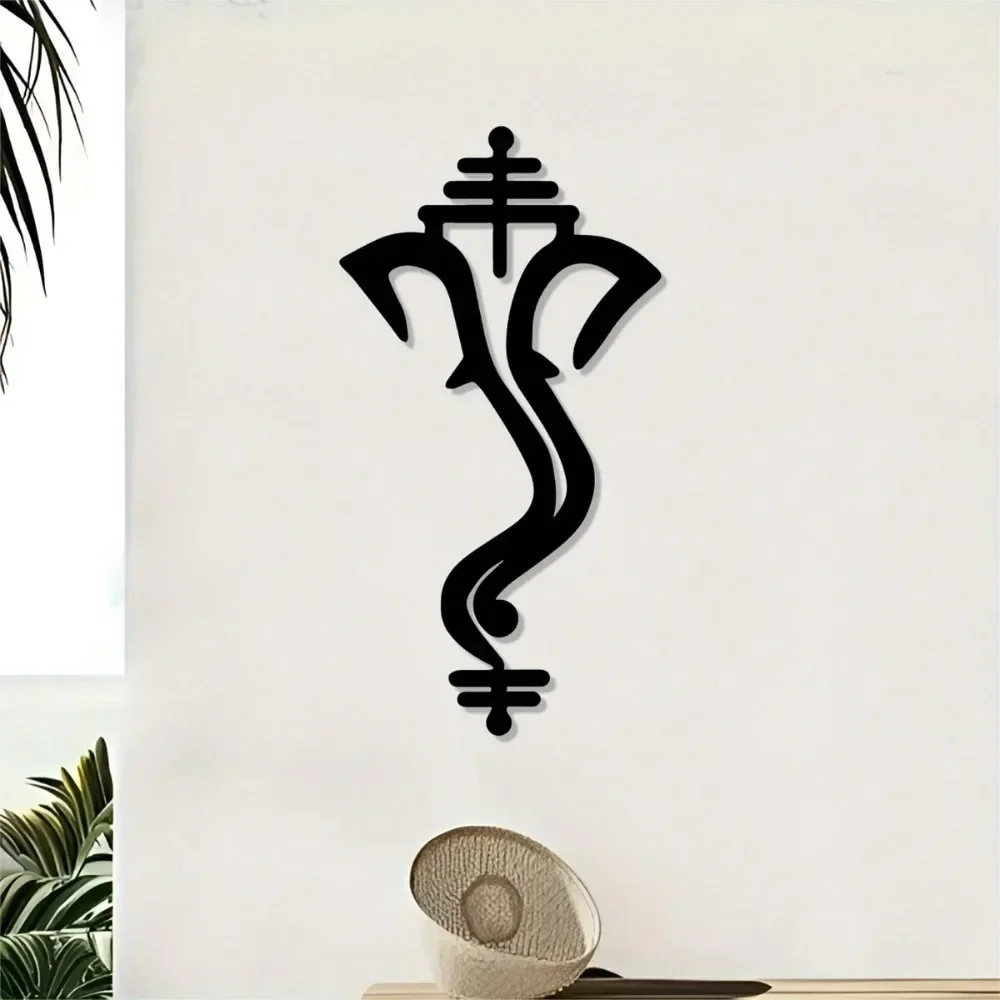 CIFBUY Iron Wall Art Sacred Statue Relief Minimalist Waterproof Sculpture For Home Hanging Decor Diwali Gift