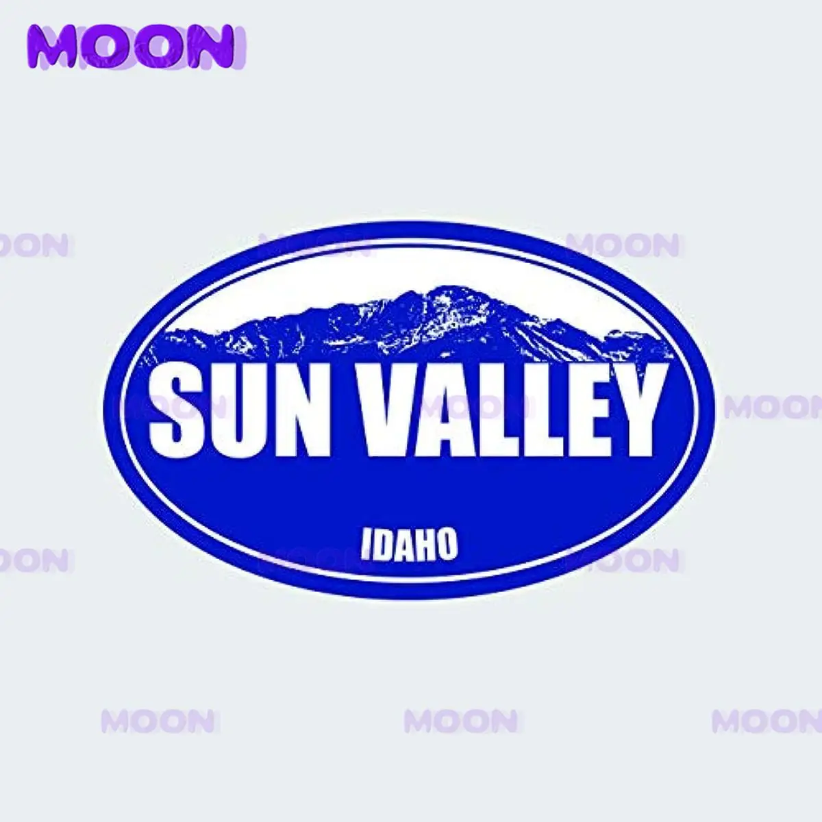 Innovate  Oval Sun Valley Idaho Oval Stickers and Decals Are Suitable for Waterproof PVC Material Car Accessories on Car Windows