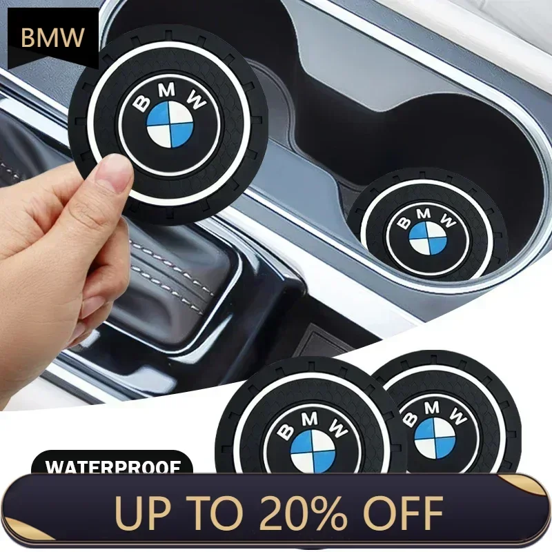 2025 For BMW 1/2pcs Silica Gel Car Coaster Water Cup Anti-slip Pad For BMW X1 X2 X3 X5 X4 X6 X7 G30 G20 G32 G11 G12 F40 F30 F2 A