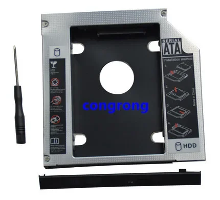 9.5MM 2nd SATA HDD SSD Hard Drive Caddy Adapter for Lenovo Y410 Y410P Y410PT Z500