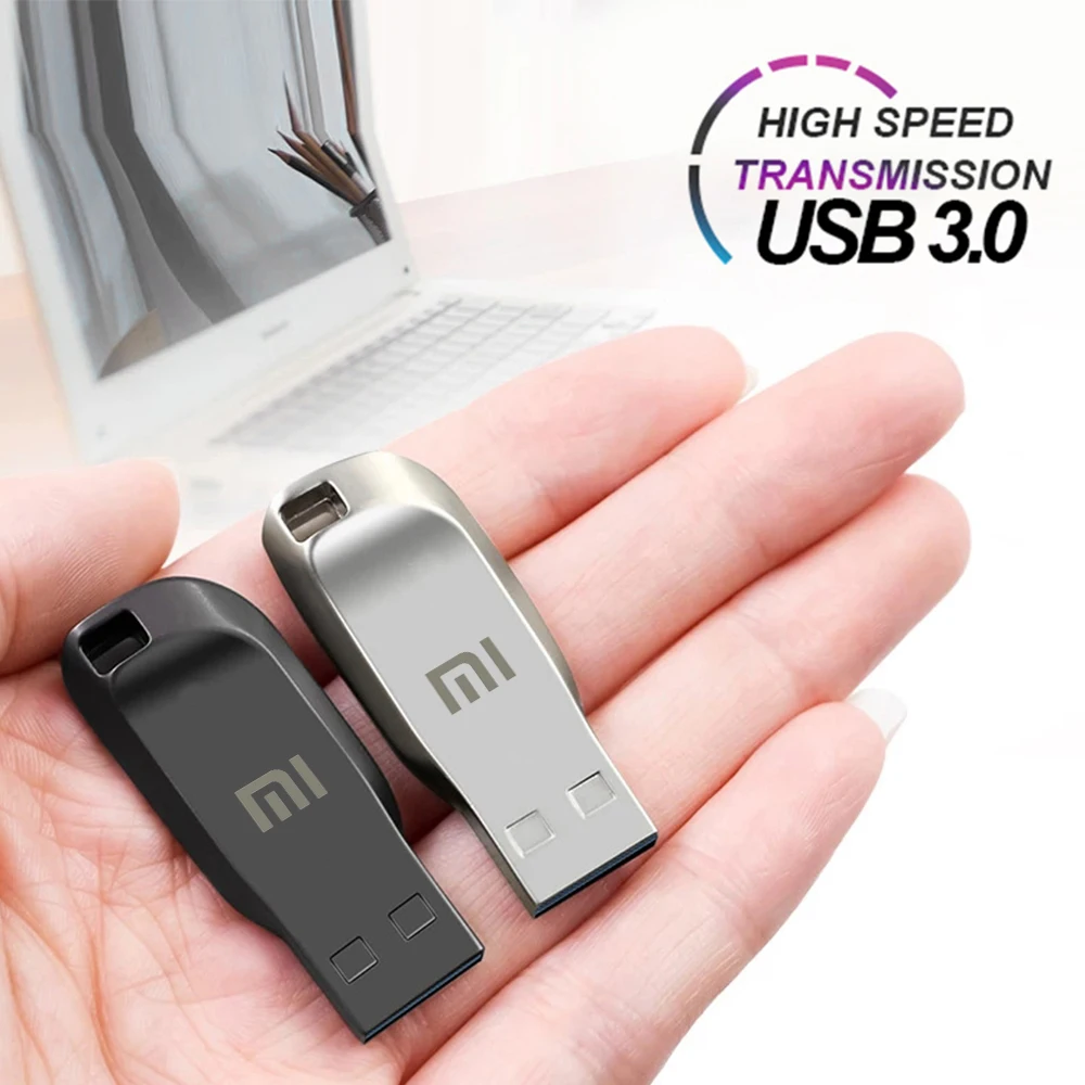 Xiaomi Pen Drive 2TB USB 3.0, Flash Drive logam 1TB kapasitas besar kecepatan tinggi penyimpanan memori U Disk 2024 baru