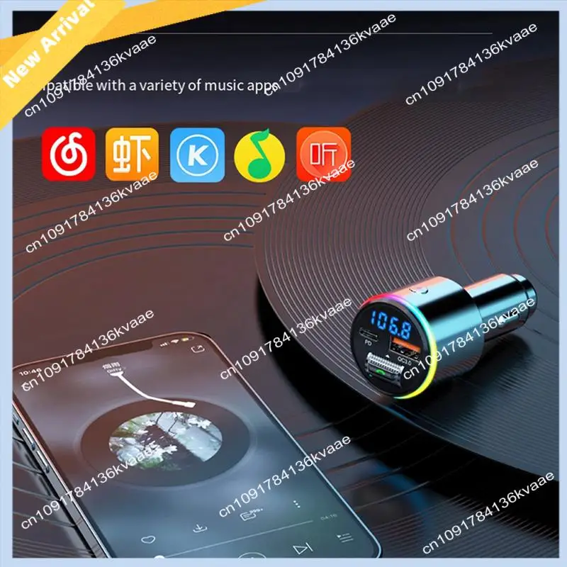 

M01K Автомобильный Bluetooth 5,3 FM-передатчик MP3-плеер Аудиопередатчик Быстрое зарядное устройство для всех автомобилей