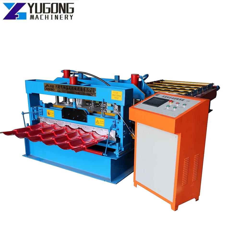 Production Line Profile Making Machine Glazed Tile Steel Roofing Sheet Cold Roll Forming Making Machine Forming Machine YUGONG